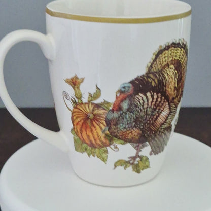 Pottery Barn "Heritage Turkey" Coffee Mug