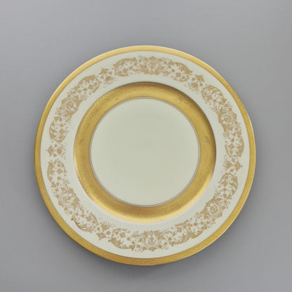 Royal Bayreuth Gold Encrusted Dinner Plate, c.1930 Germany
