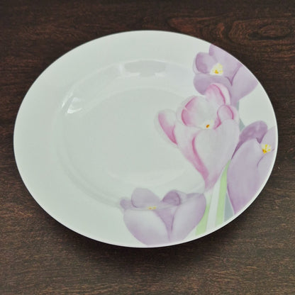 Mikasa "Spring Crocus" Rim Soup Bowl Set, c.1984-87 Japan