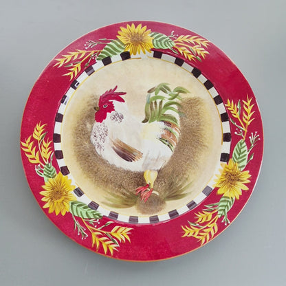 Sakura "Chanticleer" Rooster 16" Round Platter