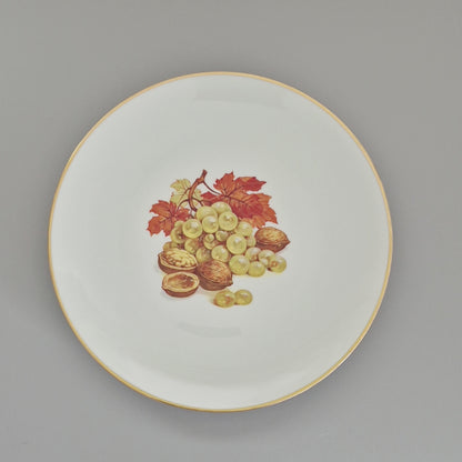 Bareuther Grape & Nuts Dinner Plates, c.1970-90s Germany