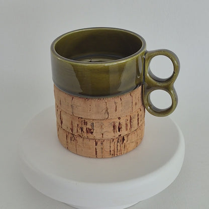 Cork Base Coffee Mug, Set of 2, Made in Portugal