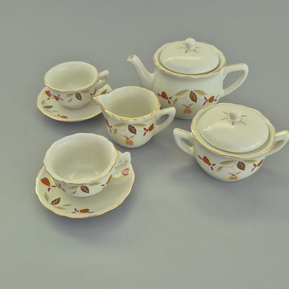 China Specialties Autumn Leaf Miniature Tea Set, c.1980-90s USA