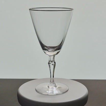 Fostoria "Engagement" Goblet Set, Platinum Trim, c1960-82 USA