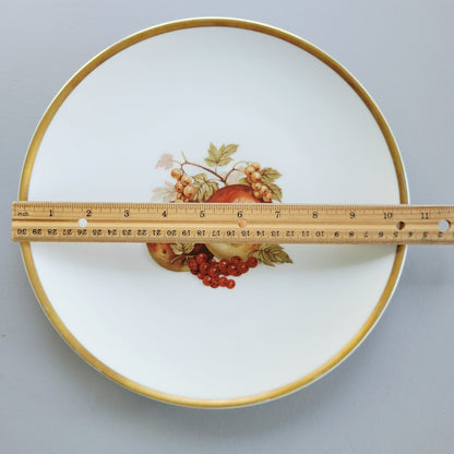 PM Jaeger & Co. Harvest Dinner Plate, Red Apple & Berry, c.1950-60 Bavaria Germany