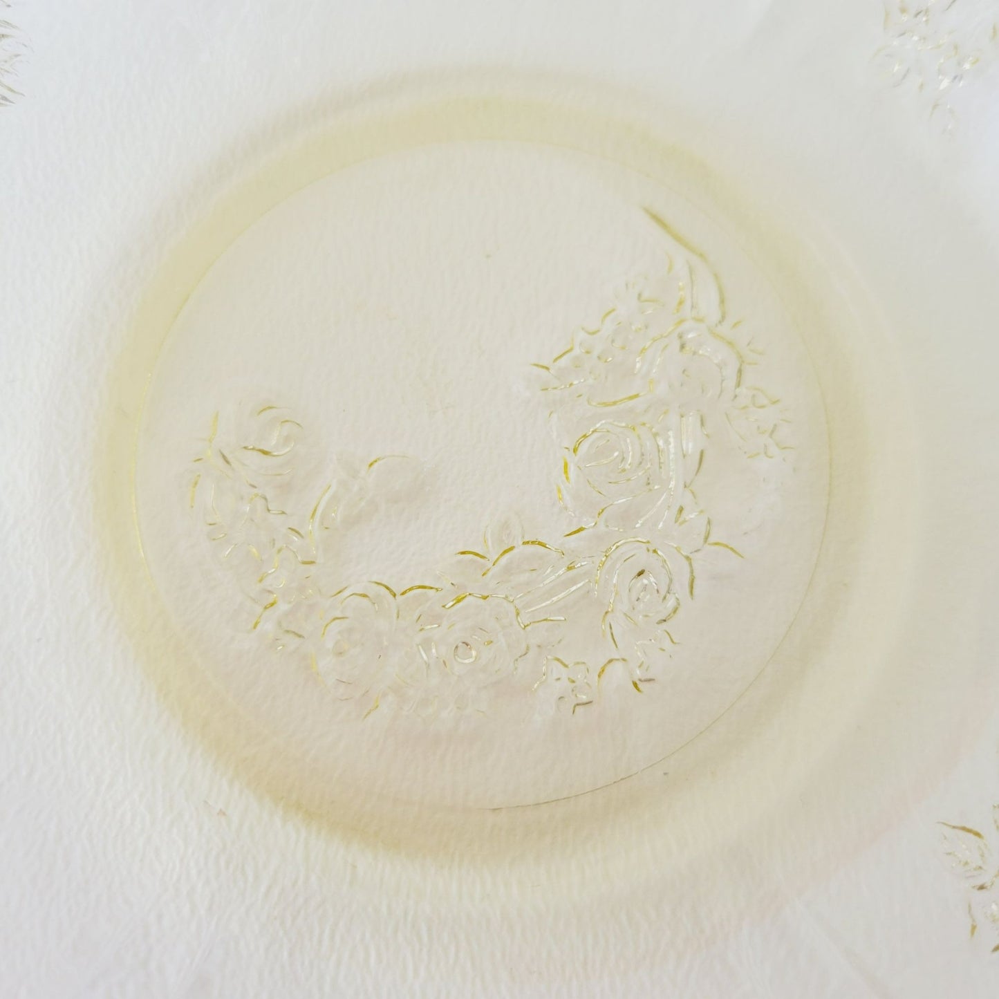 Federal Glass Dessert Dessert Bowl Set of 2,  Sharon Cabbage Rose Pattern, c.1930s USA