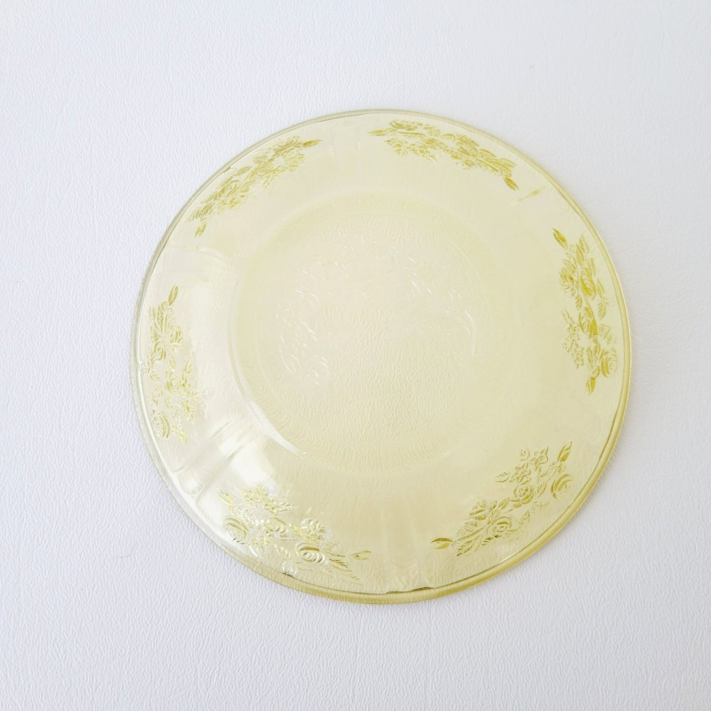 Federal Glass Dessert Dessert Bowl Set of 2,  Sharon Cabbage Rose Pattern, c.1930s USA