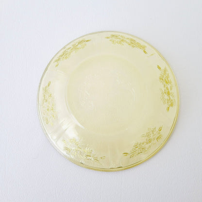 Federal Glass Dessert Dessert Bowl Set of 2,  Sharon Cabbage Rose Pattern, c.1930s USA