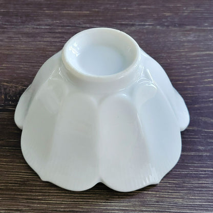 White Lotus Flower Rice Bowl Set of 4