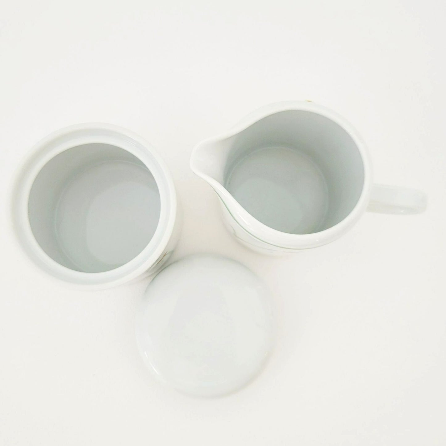 Mikasa Metro Sketch Book Creamer & Sugar Bowl, Long Stem Wild Flowers, c.1980s Japan