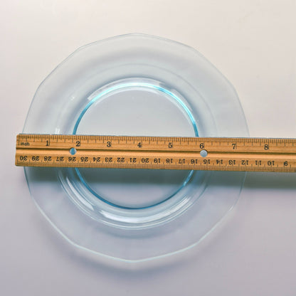 Fostoria Fairfax Blue Glass Salad Plate Set of 2, c.1928-41 USA