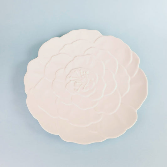 Studio Nova White Hibiscus Flower 14" Round Platter