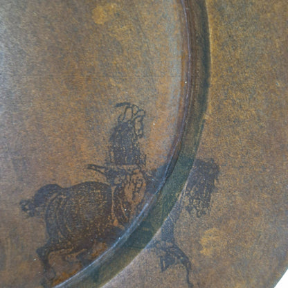 Pier 1 Imports Charger Plate, Asian Inspired Horse & Rider Design