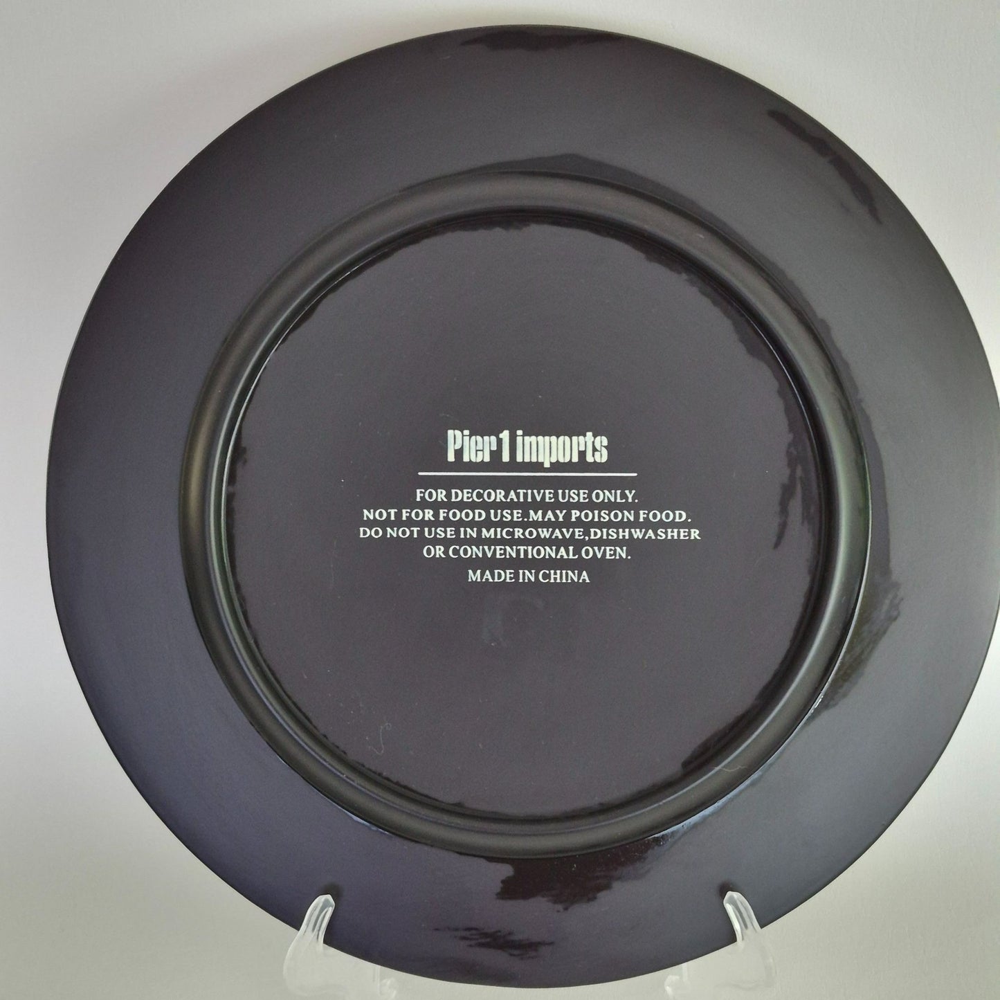 Pier 1 Imports Charger Plate, Asian Inspired Horse & Rider Design