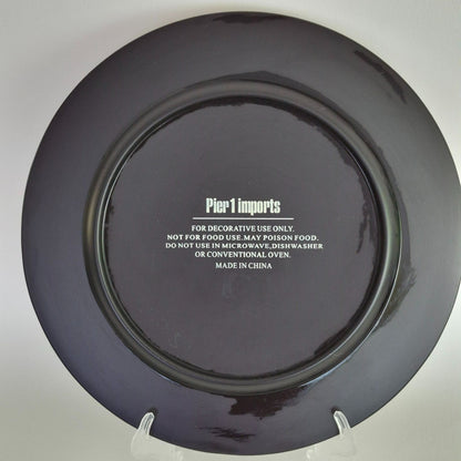 Pier 1 Imports Charger Plate, Asian Inspired Horse & Rider Design