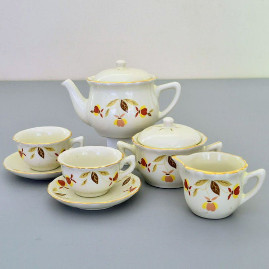 China Specialties Autumn Leaf Miniature Tea Set, c.1980-90s USA