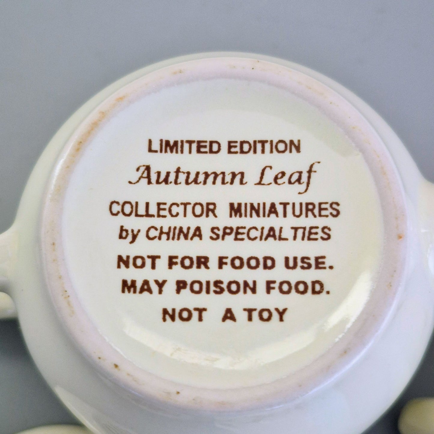 China Specialties Autumn Leaf Miniature Tea Set, c.1980-90s USA