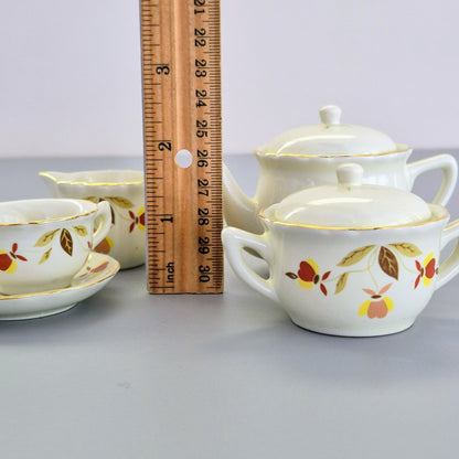 China Specialties Autumn Leaf Miniature Tea Set, c.1980-90s USA