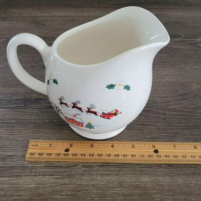 Pfaltzgraff Snow Village Gravy Boat Pitcher, USA c.1990s