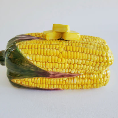 Department 56 Harvest Corn-On-The-Cob Butter Dish With Lid