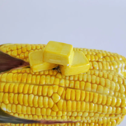 Department 56 Harvest Corn-On-The-Cob Butter Dish With Lid