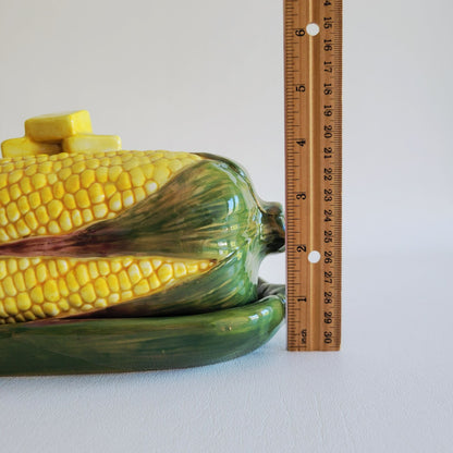 Department 56 Harvest Corn-On-The-Cob Butter Dish With Lid
