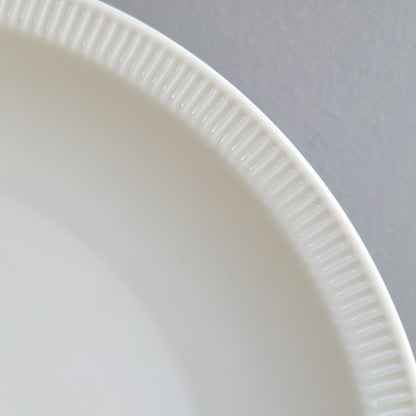 Arzberg Athena White Luncheon Plate, Ribbed Rim, c.1968-90 Germany