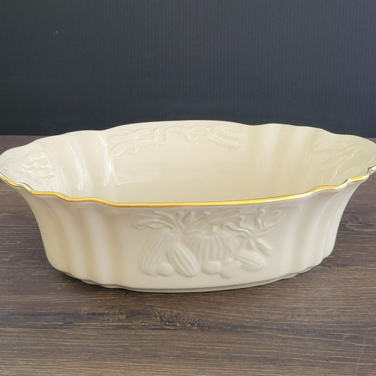 Lenox Harvest Centerpiece Serving Bowl, c.1980s USA