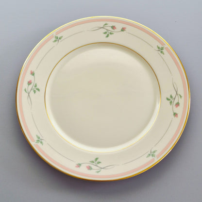 Lenox "Rose Manor Pink" Dinner Plate Set of 2, c.1985-99 USA