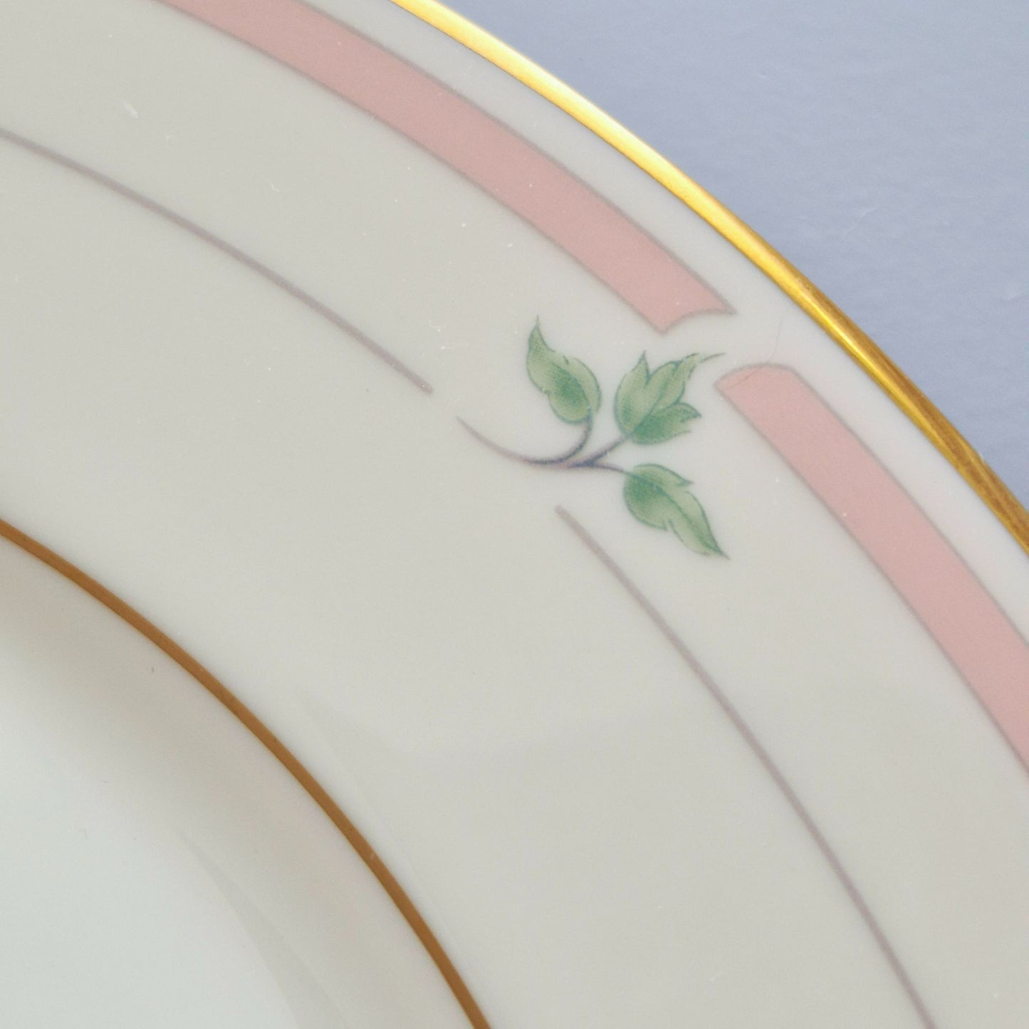 Lenox "Rose Manor Pink" Dinner Plate Set of 2, c.1985-99 USA