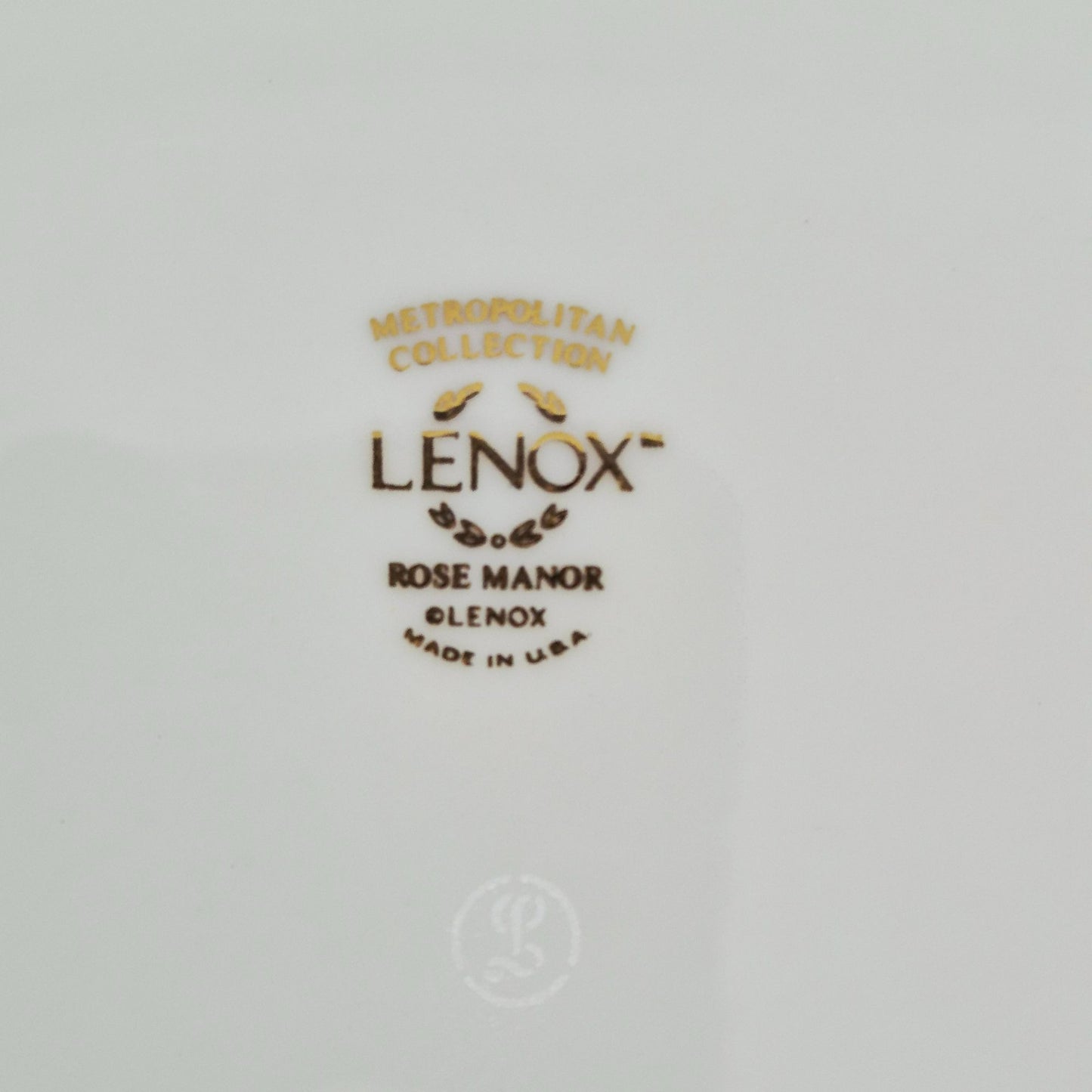 Lenox "Rose Manor Pink" Dinner Plate Set of 2, c.1985-99 USA