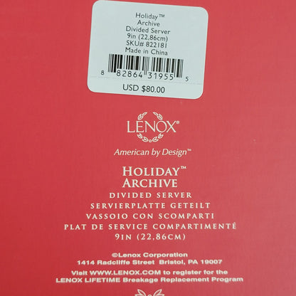 Lenox Holiday Archive Divided 9" Server