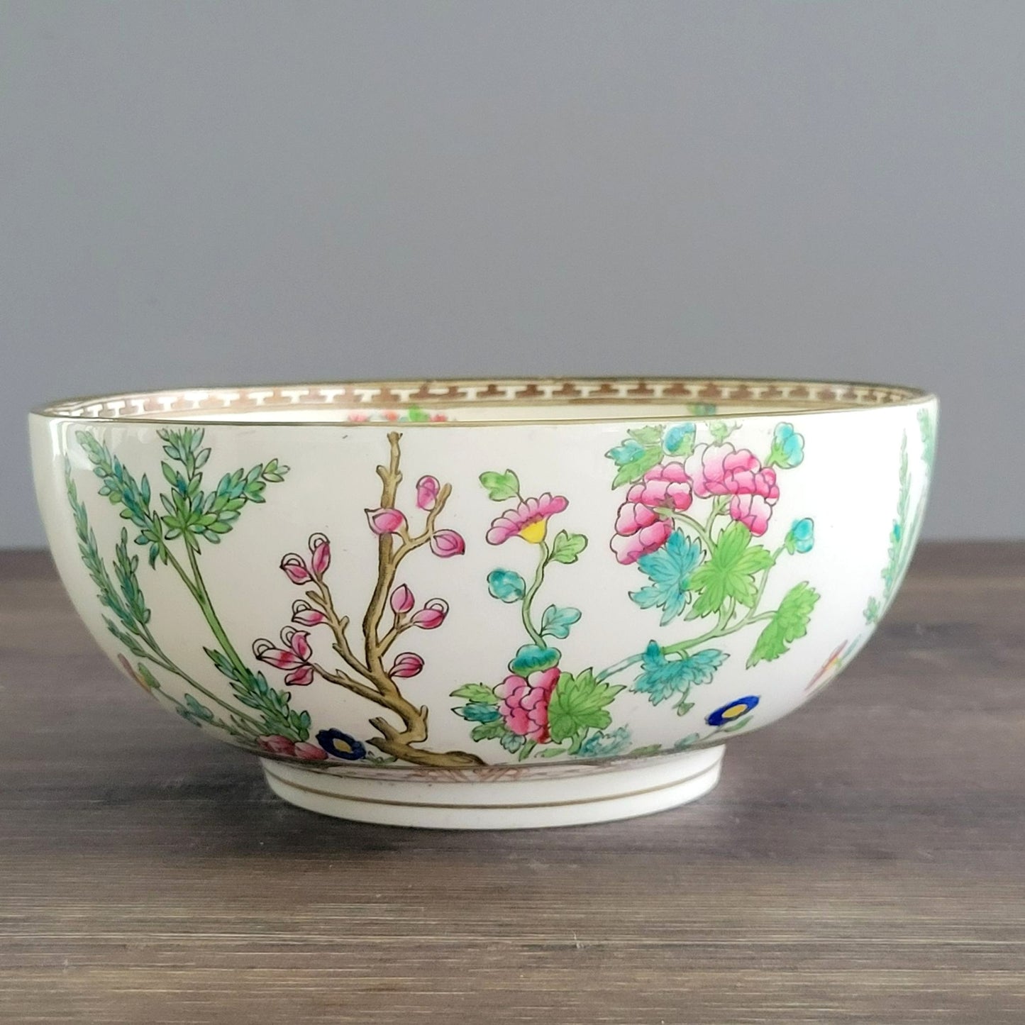 Antique Coalport Indian Tree 7" Round DECOR ONLY Bowl, c.1891-1939 England