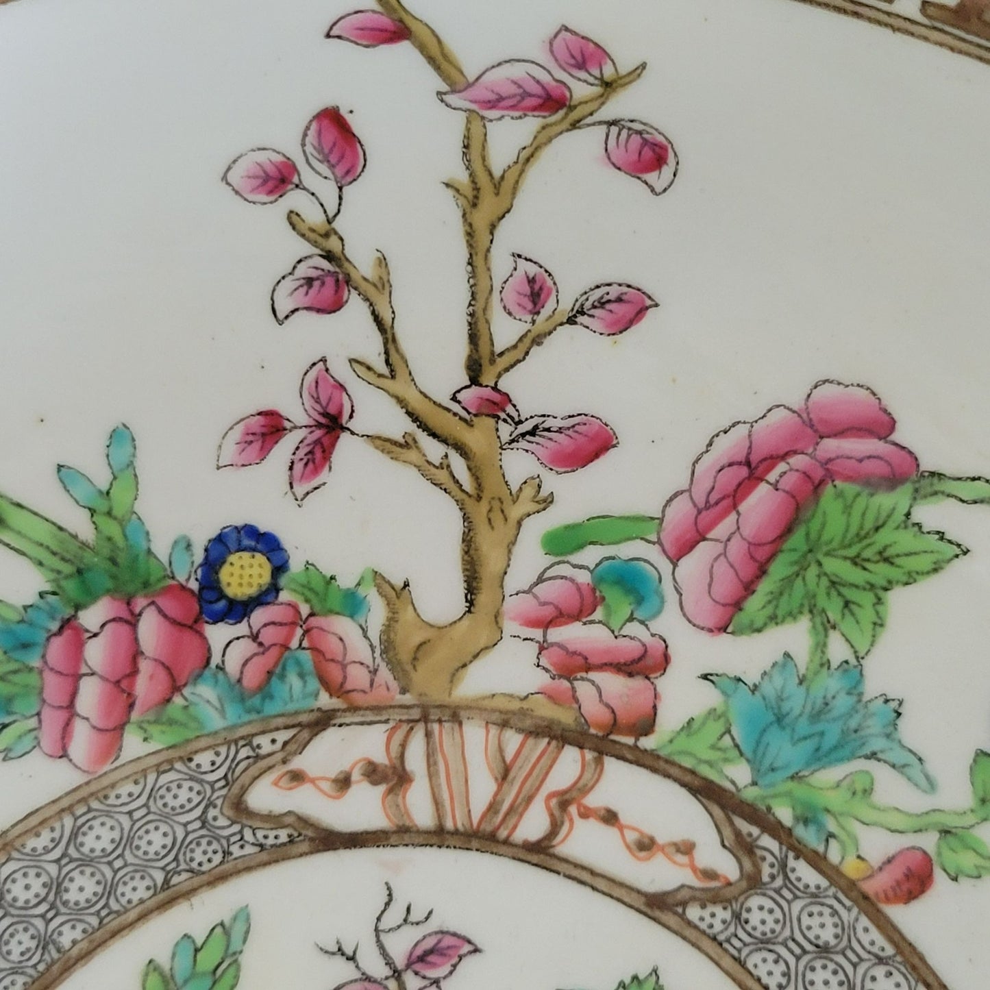 Antique Coalport Indian Tree 7" Round DECOR ONLY Bowl, c.1891-1939 England