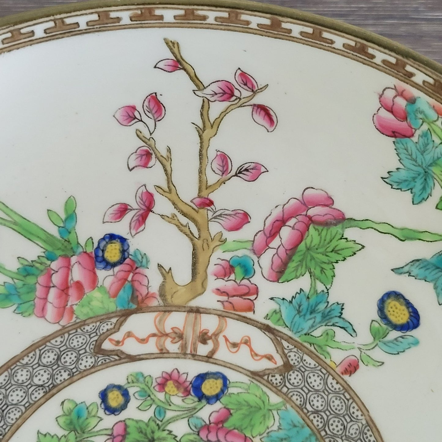 Antique Coalport Indian Tree 7" Round DECOR ONLY Bowl, c.1891-1939 England