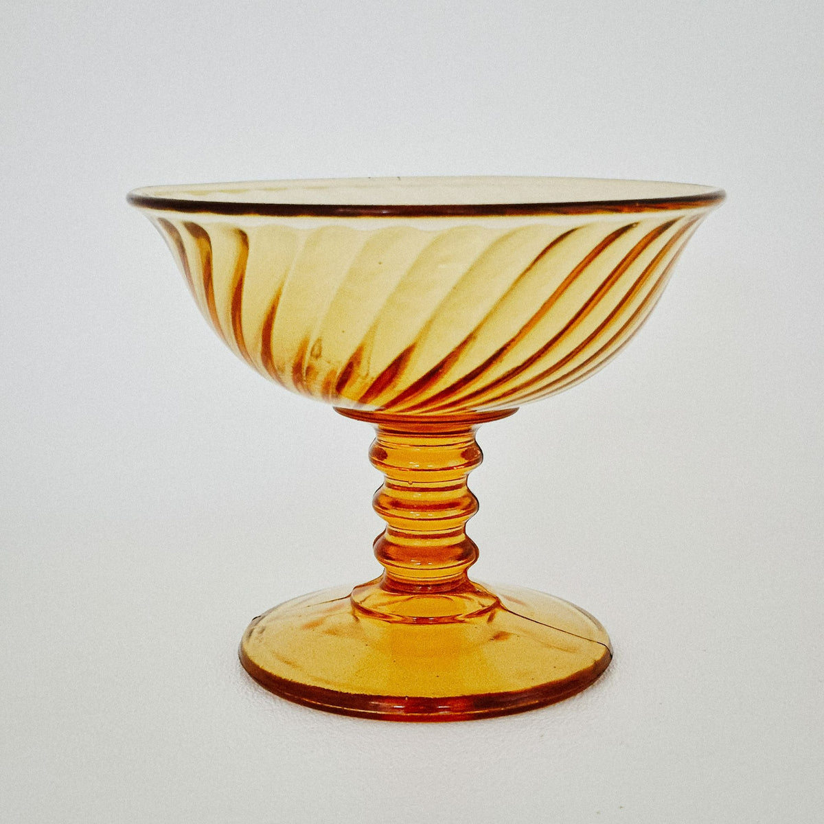 Imperial Glass "Twisted Optic" Champagne/Tall Sherbet Glass Set, c.1927-30 USA