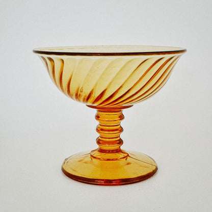 Imperial Glass "Twisted Optic" Champagne/Tall Sherbet Glass Set, c.1927-30 USA