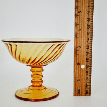 Imperial Glass "Twisted Optic" Champagne/Tall Sherbet Glass Set, c.1927-30 USA