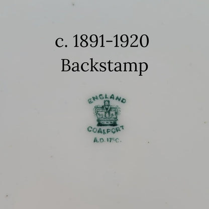 Antique Coalport Indian Tree Bread Plate, Set of 2, c.1891-1920 England