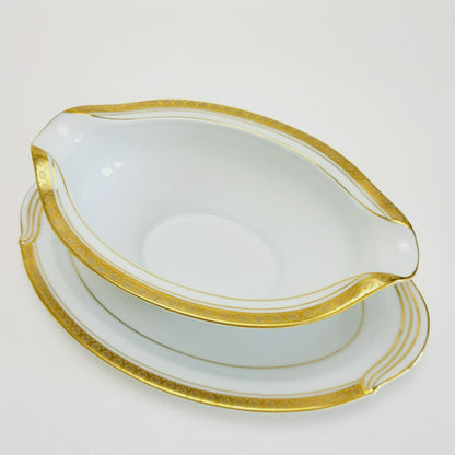 Noritake Richmond Gravy Boat & Plate, Made in Japan