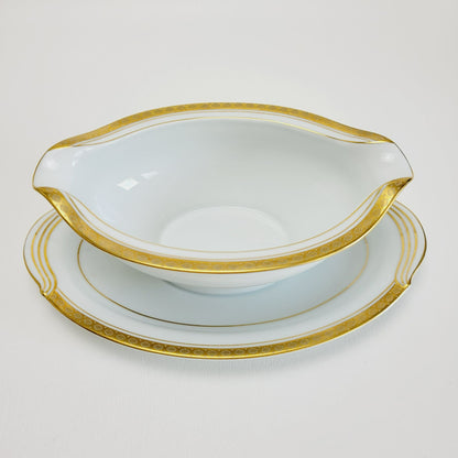 Noritake Richmond Gravy Boat & Plate, Made in Japan