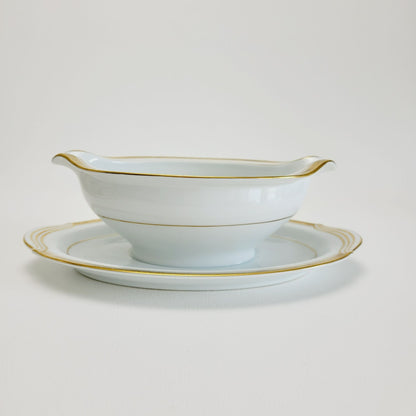 Noritake Richmond Gravy Boat & Plate, Made in Japan