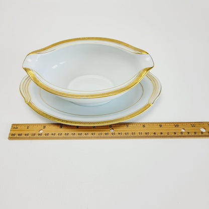 Noritake Richmond Gravy Boat & Plate, Made in Japan