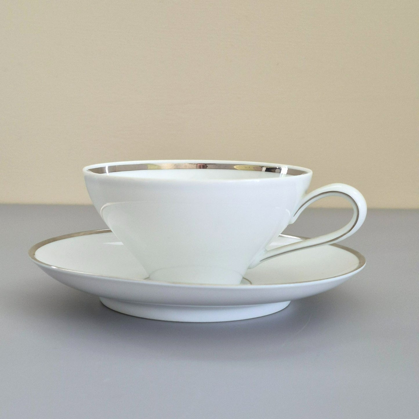 Johann Haviland "Wedding Ring" Teacup & Saucer, 2 Sets, c.1960s Germany