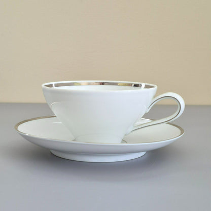 Johann Haviland "Wedding Ring" Teacup & Saucer, 2 Sets, c.1960s Germany