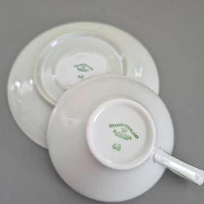 Johann Haviland "Wedding Ring" Teacup & Saucer, 2 Sets, c.1960s Germany