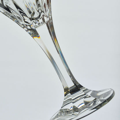 Godinger "Palm" Crystal Goblet Set of 2, c.2000s Czech Republic