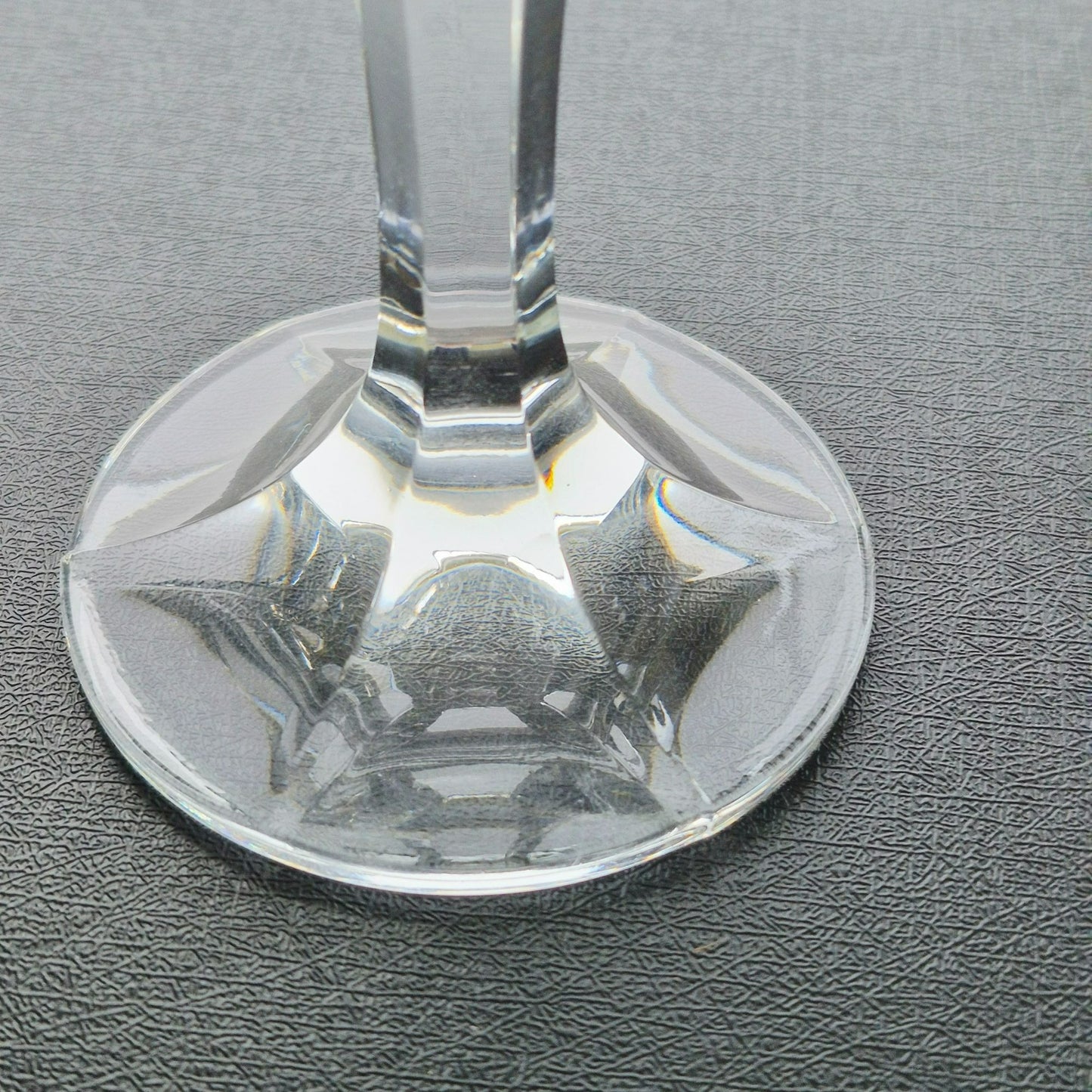 Godinger "Palm" Crystal Goblet Set of 2, c.2000s Czech Republic