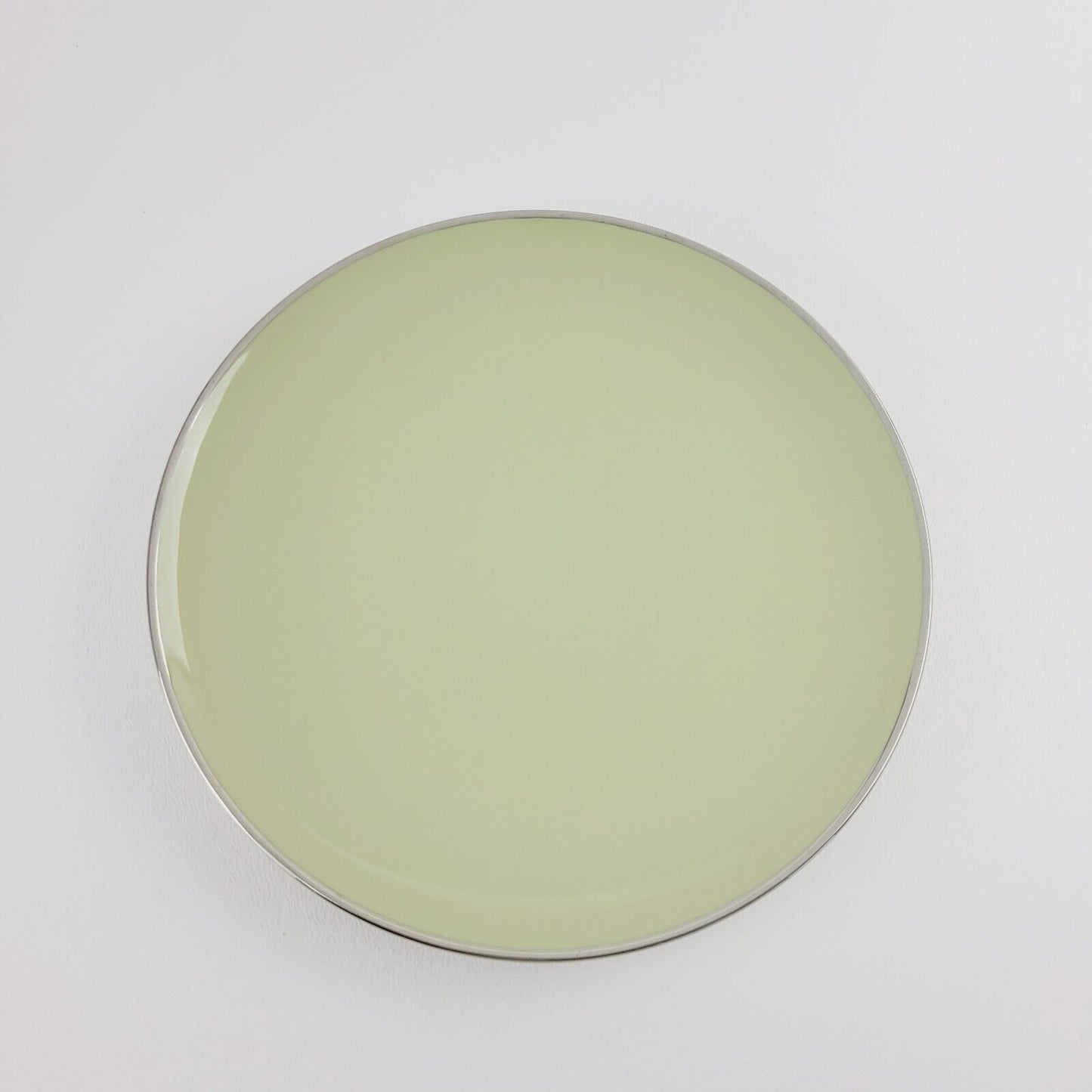 Franciscan Willow Green Dessert Plate, Platinum Trim c.1953 USA