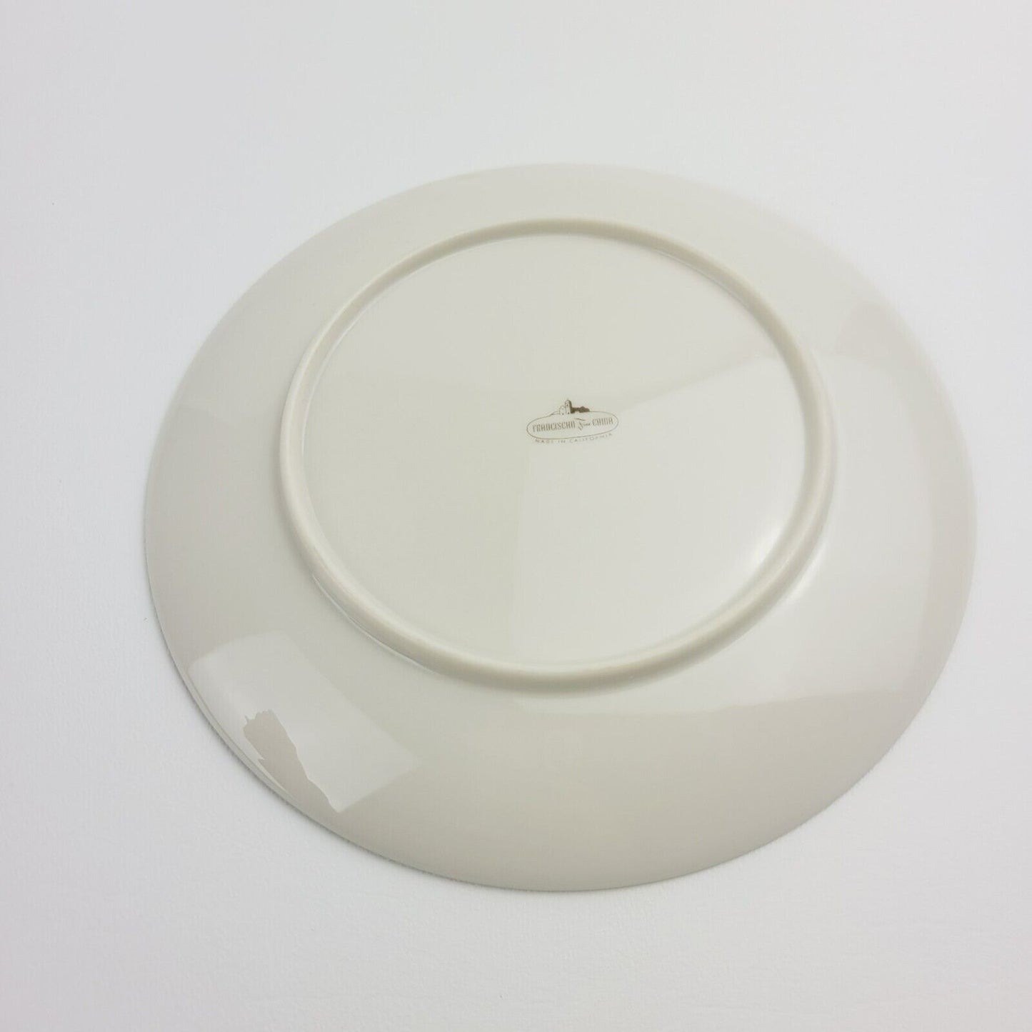 Franciscan Willow Green Dessert Plate, Platinum Trim c.1953 USA